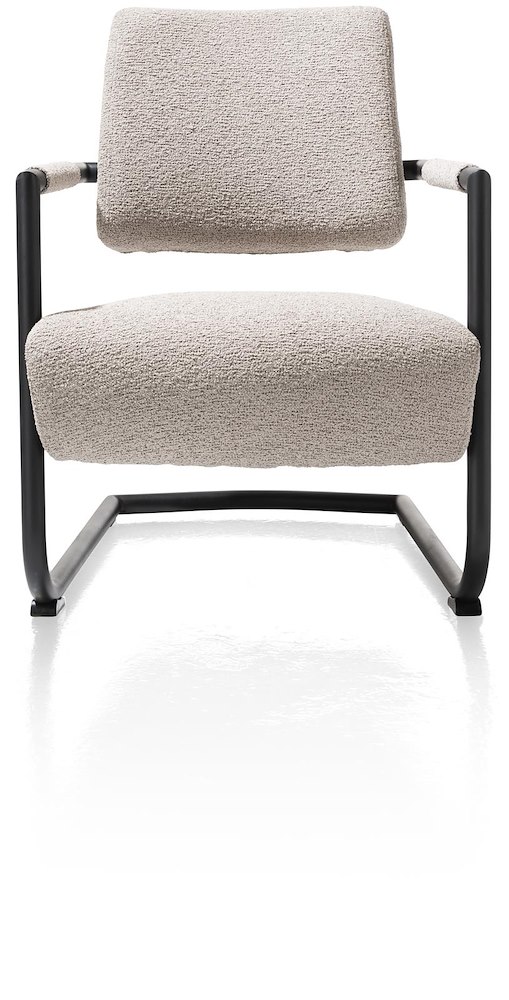 Zeno, Fauteuil - Ronde Buis Swing ROB - Stof Malmo - Boucle - Charcoal