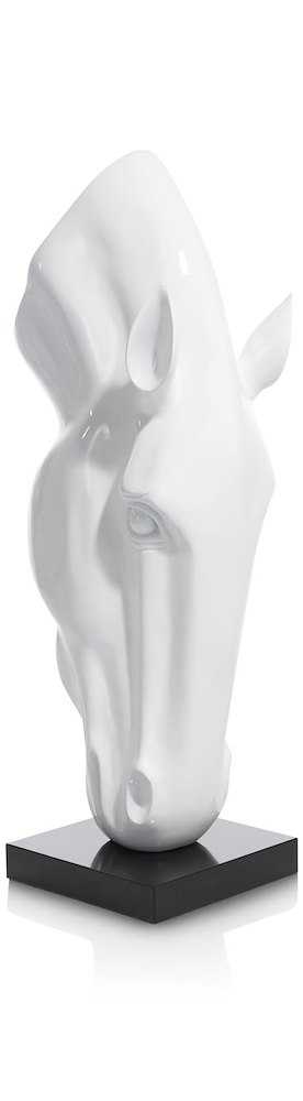 Horse Head Beeld H107cm - Wit