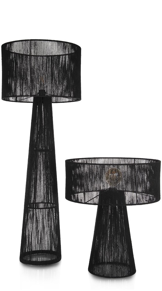 Tali Tafellamp 1*E27 H57cm - Zwart