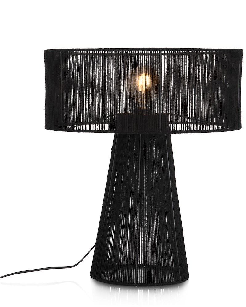 Tali Tafellamp 1*E27 H57cm - Zwart
