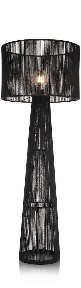 Tali Vloerlamp 1*E27 H120cm - Zwart
