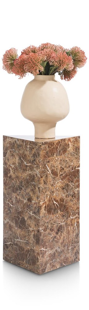 Marble Look Pilaar H65cm - Oranje