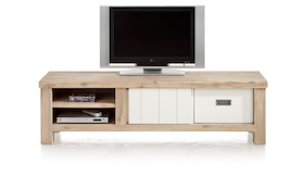 Istrana, Tv-dressoir 1-schuifdeur + 1-lade + 2-niches 160 Cm