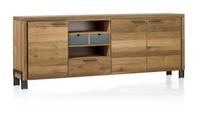 Modrava, Dressoir 3-deuren + 1-lade + 1-mand + 2-niches - 220 Cm