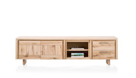 More, Lowboard 2-deuren + 2-laden + 2-niches 240 Cm - Hout