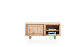 More, Lowboard 1-deur + 2-niches 140 Cm - Hout