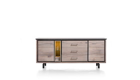 Eivissa, Dressoir 2-deuren + 3-laden + 2-niches - 210 Cm (+ Led Spot)