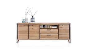 Metalo, Dressoir 3-deuren + 2-laden + 1-niche - 240 Cm (+ Led)