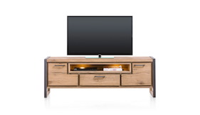 Metalo, Lowboard 2-deuren + 1-lade + 1-niche - 170 Cm (+ Led)