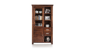 Cape Cod, Armoire Vitree 2-portes + 2-tiroirs + 4-niches - 111 Cm