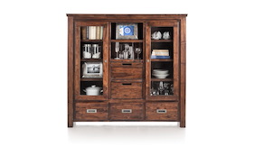 Cape Cod, Highboard 2-portes + 3-tiroirs + 2-corbeilles + 2-niches