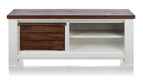 Velasco, Meuble Tv 1-corbeille + 2-niches - 130 Cm