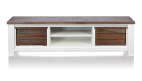 Velasco, Meuble Tv 2-corbeilles + 2-niches - 190 Cm