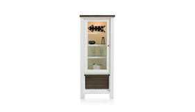 Velasco, Vitrine Basse 1-porte En Verre + 1-box