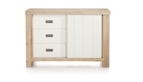Istrana, Buffet 1-porte Coulissante + 3-tiroirs - 126.5 Cm