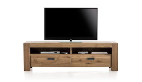 Santorini, Meuble Tv 2-tiroirs + 2-niches - 180 Cm