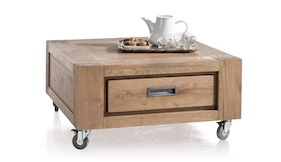 Santorini, Table Basse 80 X 80 Cm + 1-tiroir T&t