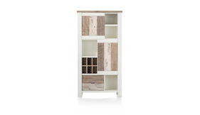 Tibro, Armoire 2-portes + 1-corbeille + 4-niches + 6-niches De Vin - 100 Cm