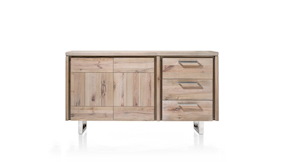 More, Buffet 2-portes + 3-tiroirs 160 Cm - Inox