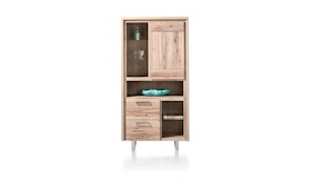 More, Armoire 1-porte + 2-tiroirs + 6-niches - Inox