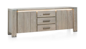 Avola, Buffet 2-portes + 3-tiroirs - 220 Cm