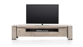 Avola, Meuble Tv 2-portes Rabattantes + 1-tiroir + 1-niche - 190 Cm