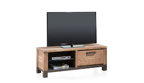 Falster, Meuble Tv 1-porte Rabattante + 2-niches 130 Cm