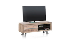Ermont, Meuble Tv 1-porte Rabattante + 2-niches - 130 Cm