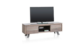 Ermont, Meuble Tv 1-tiroir + 1-porte Rabattante + 2-niches - 160 Cm