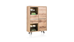 Ermont, Highboard 2-portes + 2-tiroirs + 4-niches -115 Cm (+ Led)