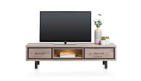 Eivissa, Meuble Tv 1-tiroir + 1-porte Rabattante + 1-niche - 180 Cm (+ Led)