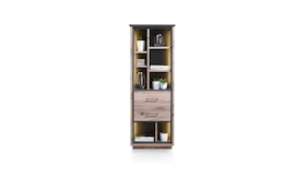 Eivissa, Bibliotheque 2-tiroirs + 8-niches - 70 Cm (+ Led)