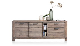 Maitre, Buffet 2-portes + 2-tiroirs + 2-niches - 220 Cm  (+ Led-spot)