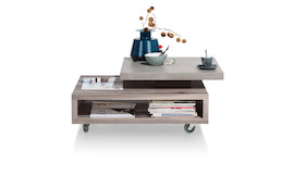 Maitre, Table Basse 90 X 70 Cm - Plateaux Pivotant